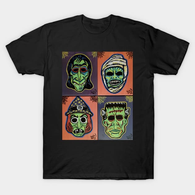 Ben Cooper Monster Mask collage T-Shirt by Voodoobrew